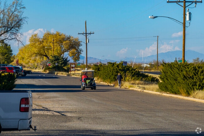 Sunsites frontage road was developed for the restaurants and storefronts.