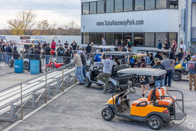 Tulsa Raceway Park is a few miles north of Layman-Van Acres for high-octane fun.