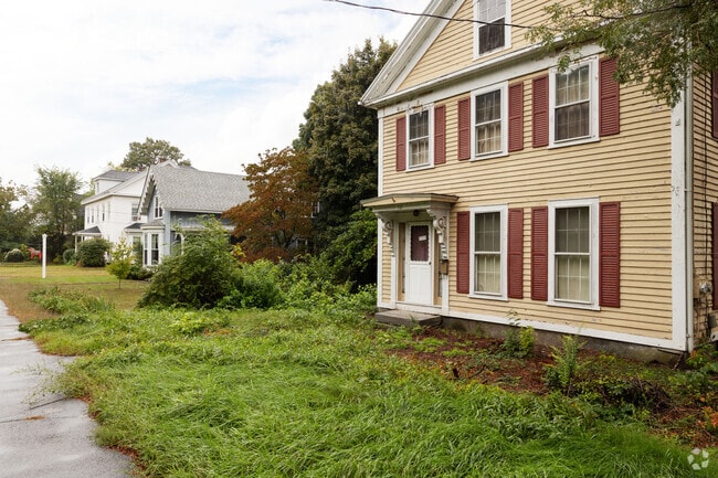 A view of a classic colonial and mixed styles on the streets of Monson.