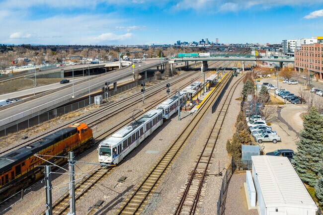 Catch the Light Rail from Evans Station to get to Denver from College View-South Platte.