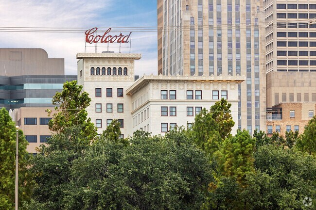 Myriad Botanical Gardens neighbors high-rise condos in Oklahoma City’s Arts District.