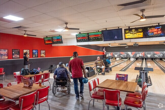 Veterans enjoy a great day at AMF Pembroke Pine Lanes in Pasadena Lakes.