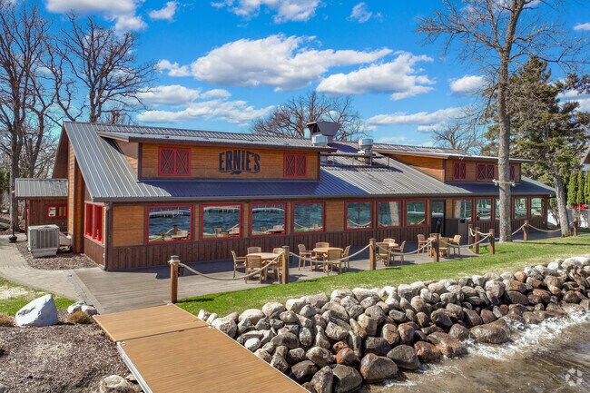 Ernie's on Gull is a Brainerd dining favorite, servicing up classic American fare with scenic lake views.