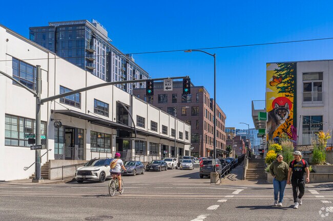 Locals come together on the Historic 13th Ave pedestrian street.
