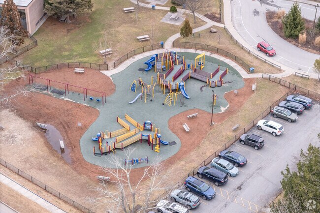 Dartmouth Community Park is adjacent to the Andrew B. Cushman Elementary School.