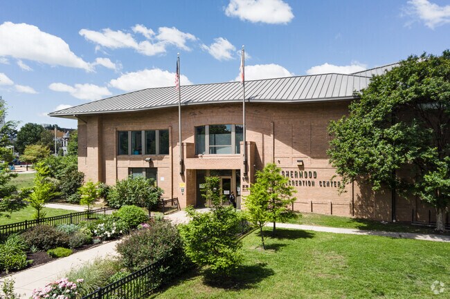 Sherwood Recreation Center has basketball, tennis, and a small track for the Atlas District.