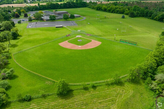 Bolivar Road Elementary features a full size baseball field for students.