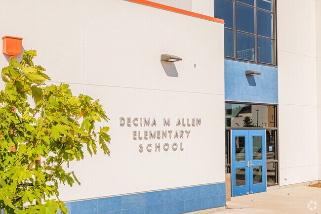 The front entrance to the office at Allen Elementary School.