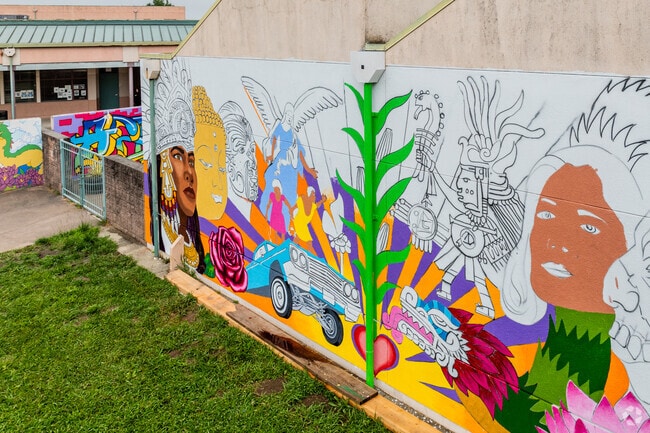 Elsie Allen High School has beautiful art murals in Santa Rosa.