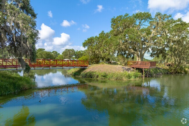 Once an old phosphate mine pit Patterson Park located in Fort Meade offers residents a great place to enjoy nature and fishing off the banks.