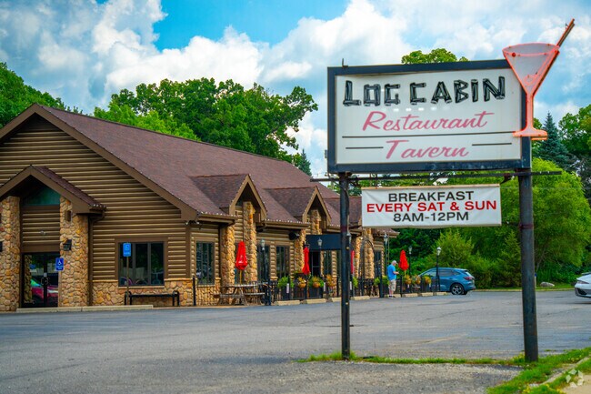 Log Cabin is a local spot for a bite amongst a stretch of chain eateries.