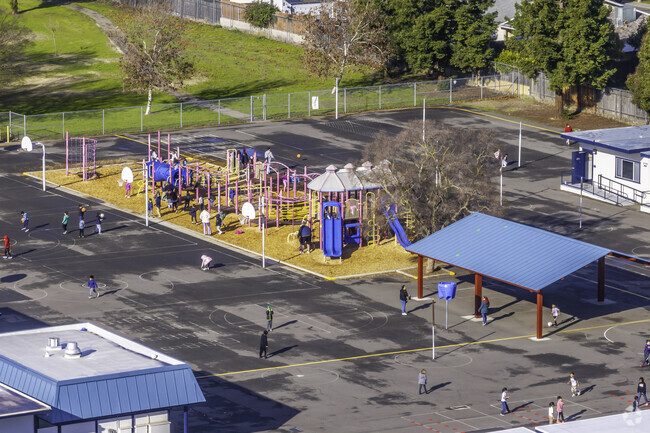 Your kids will love the playground at James A. McKee Elementary School.