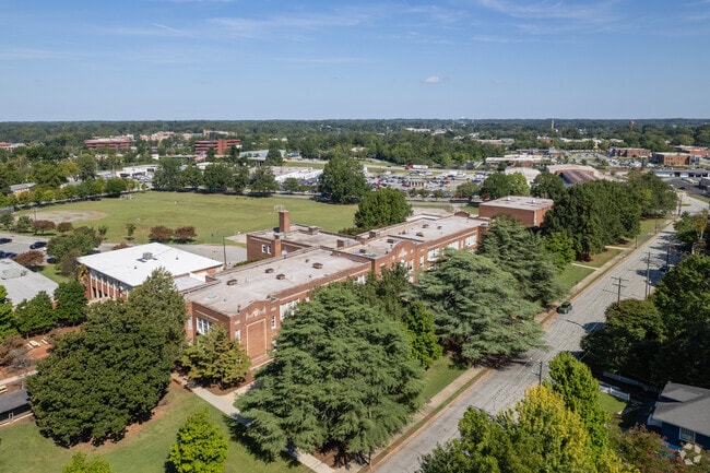 An aerial view of Melvin C. Swann Jr. Middle School.