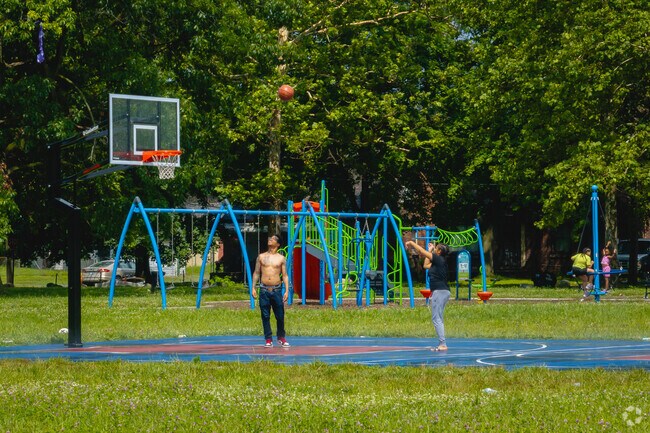 Come practice your jump shot at Edward G Heckel Park.