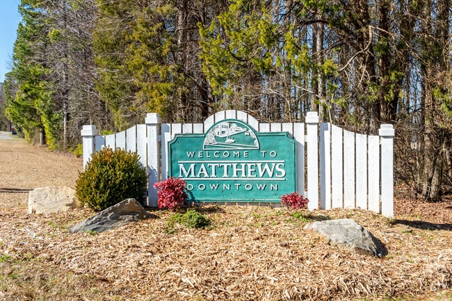 You will feel right at home as you enter Matthews city limits.