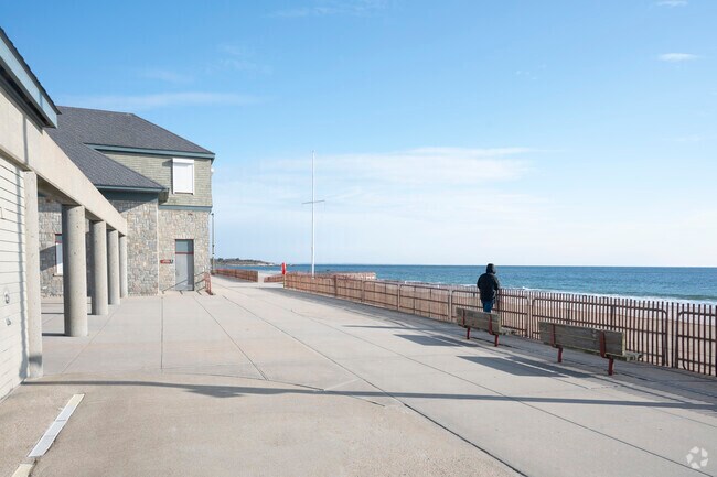 Scarborough State Beach is a popular spot for beachgoers to sunbathe and take in the serenity.
