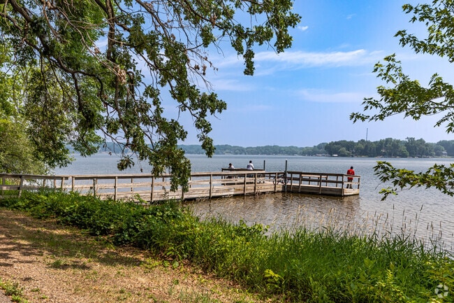 Kohlman Lake locals cast lines at the Lake Gervais County Park pier.