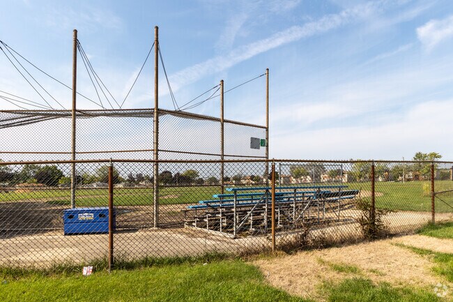 The Bryant Playfield hosts baseball games on weekends.