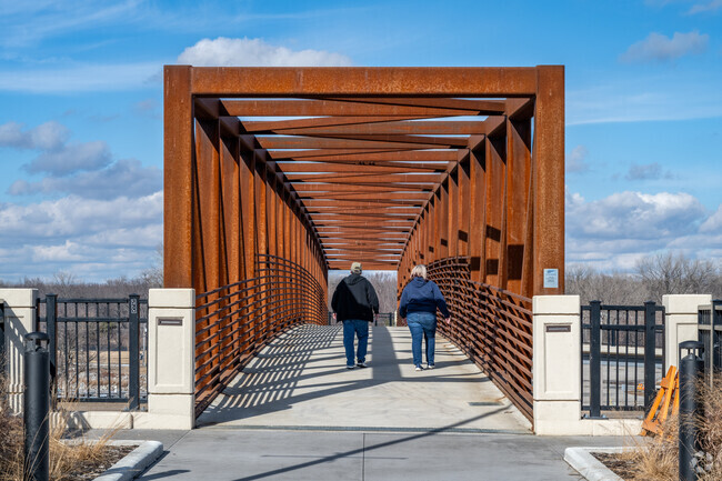 Red WIng is a walkable city with numerous paths along the river and downtown.