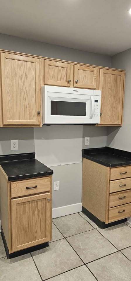 Stove has been installed but not pictured (white)