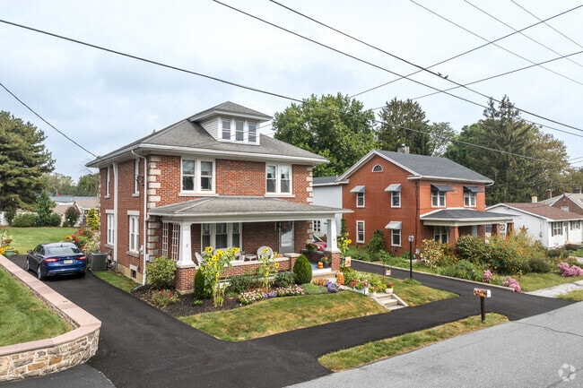 American foursquare homes are a hallmark of Myerstown’s early 1900s architecture.