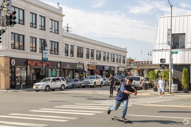 Skateboarders can often be seen gliding through the streets of Rockville Centre.