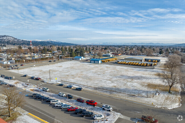The Otis Orchard School is located across from the local bus depot.