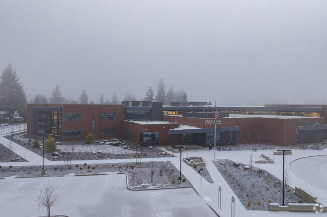 Sacajawea Middle School has a lot of outdoor space for its students.