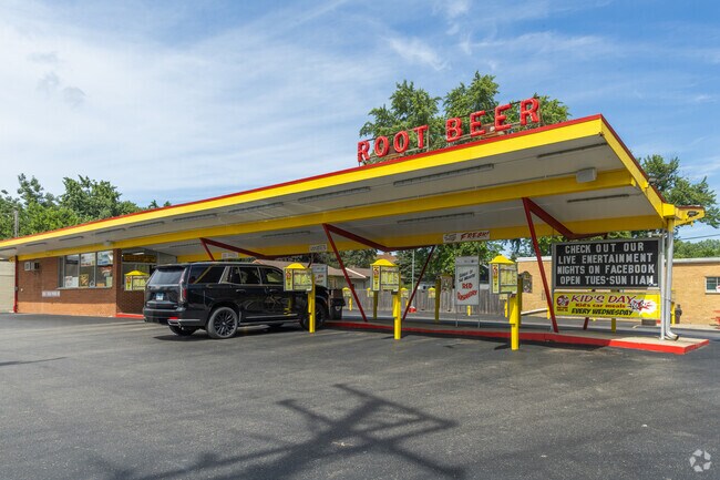 Duck Lake is home of Miller's Dog n Suds retro drive-in.