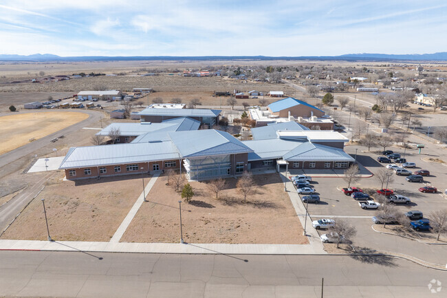 Mountain views at Moriarty Middle School.