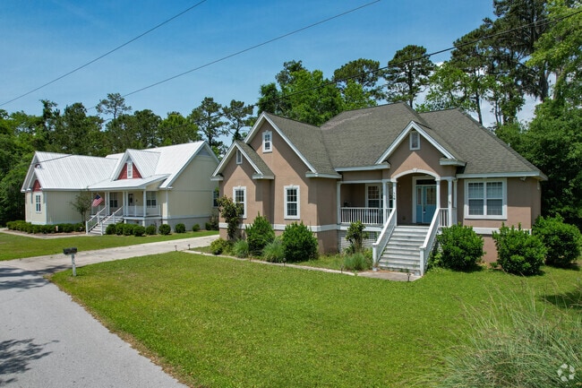 New traditional homes are common in Dock Junction.