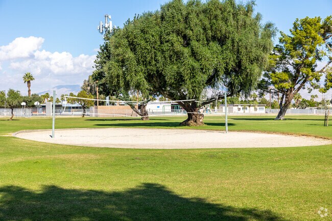 Have fun at the Victoria Park volleyball court in Rogers Ranch, Palm Springs.