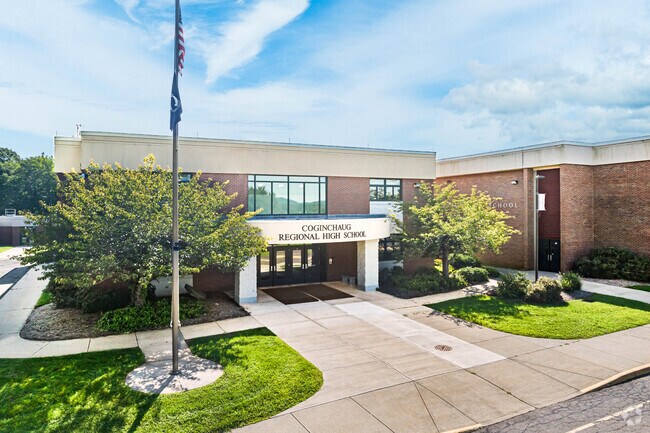 This is the main entrance to Coginchaug Regional High School.