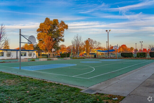 Children can learn to play basketball at Community Outreach Academy Elementary School.