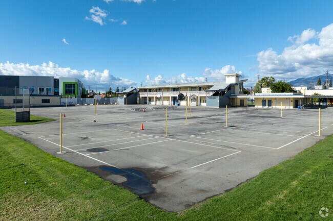 Hard top play area in the back of Gidley Elementary School in El Monte, Ca.