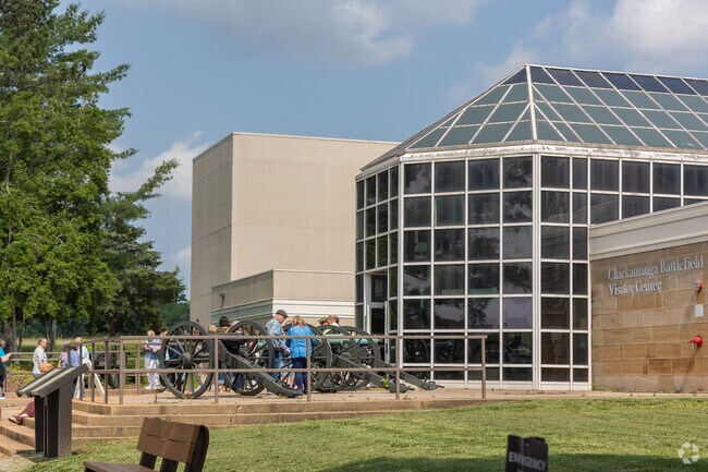 The visitors center for the Chickamauga Battlefield.