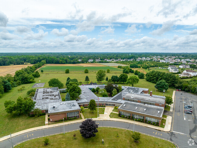 Aerial view of Edith M. Griebling Elementary School.