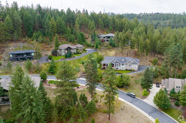 New homes are found on the north facing hill of the Town and Country neighborhood.