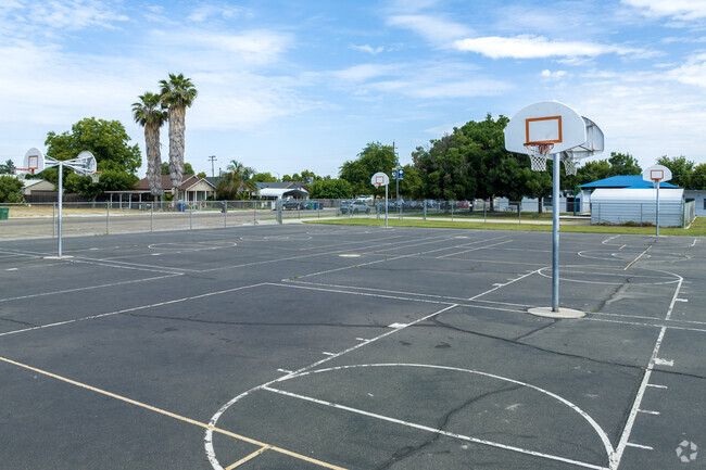 Students enjoy basketball at Sanger's Wilson Elementary School.