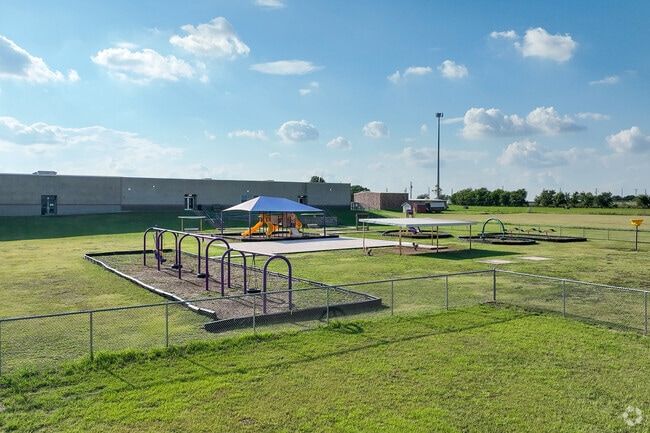 Students love taking breaks on the Godley Elementary School playground.