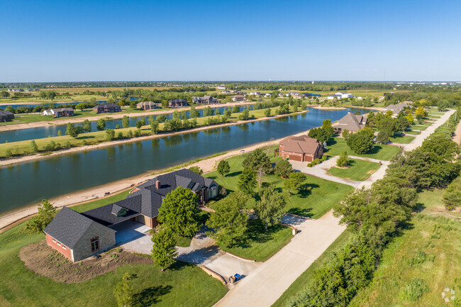 There are several properties in Northwest Wichita that back up to water.