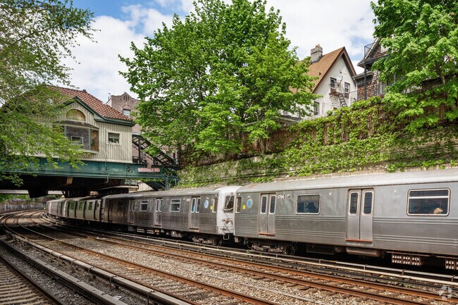 The Beverly Road Q train station is in the heart of Prospect Park South.