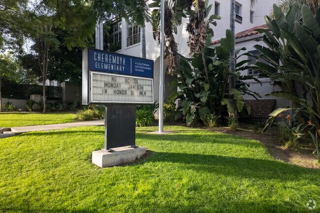 Cheremoya Avenue Elementary School sign.