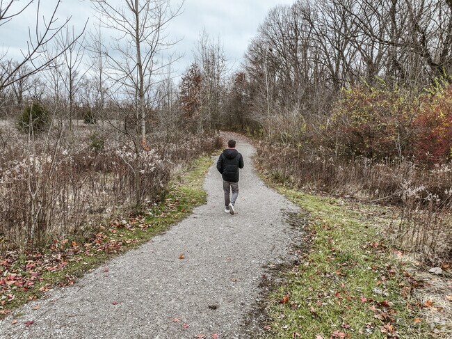 A trail walker at Gallant Woods Park.