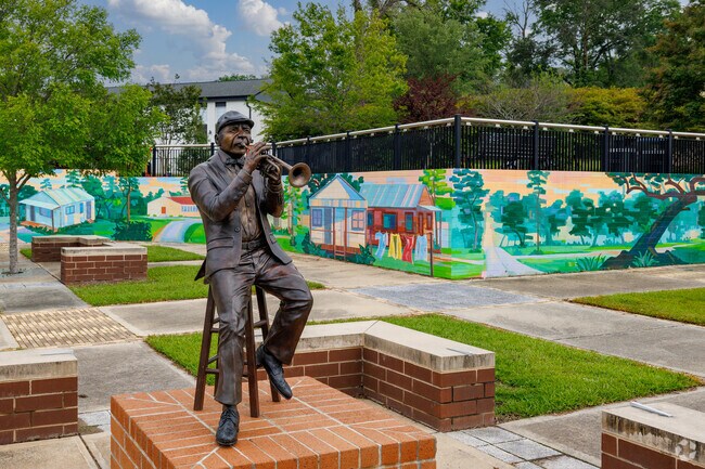 The Jazz Man art sculpture represents Tallahassee's rich musical history of jazz.