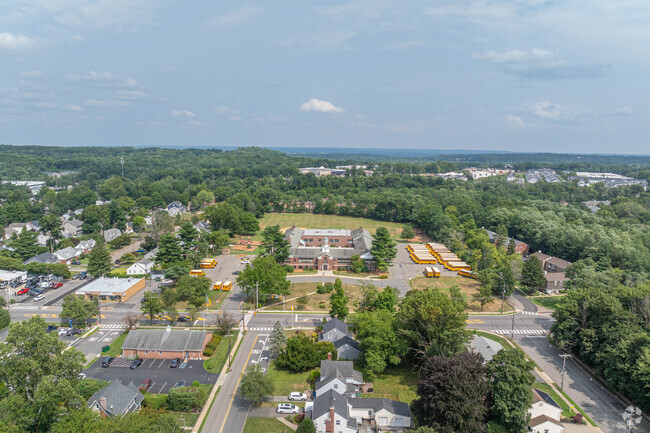 Alfred Vail School is located in a residential area in Morris Plains.