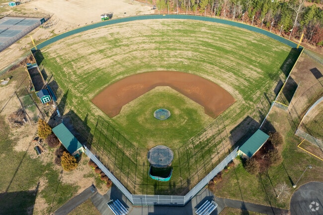 An aerial view of Clover Hill High School.