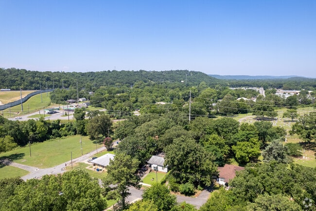 An aerial perspective of Levy.