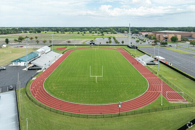 Fans fill the stands at Wicomico High School for Friday night football games in the Fall.