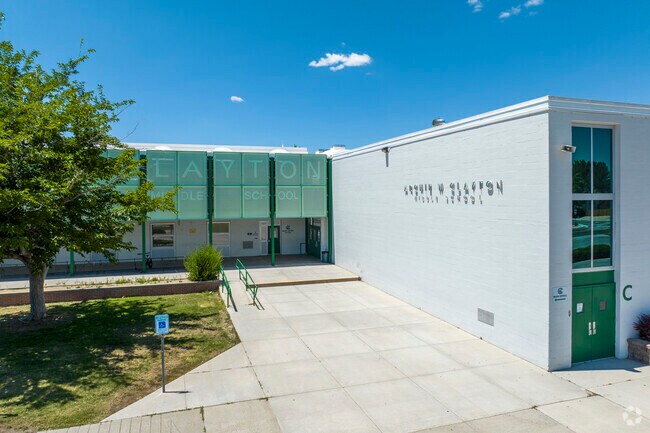 The main entrance to Archie Clayton Middle School in Reno.